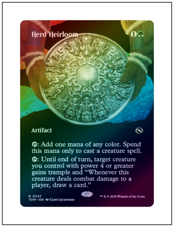 1x Herd Heirloom, Foil, Borderless Art, Magic MTG NM - Image 1