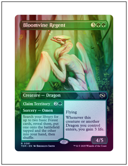 1x Bloomvine Regent, Foil, Borderless Art, Magic MTG NM - Image 1