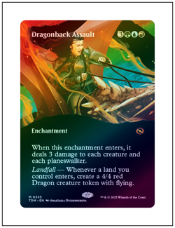 1x Dragonback Assault, Foil, Borderless Art, Magic MTG NM - Image 1