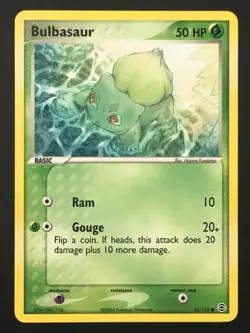 Pokemon Bulbasaur 55/112 EX Fire Red & Leaf Green 2004 Regular Common LP - Image 1