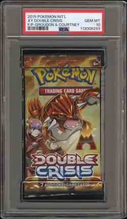 PSA 10 Pokemon XY Double Crisis 2015 Foil Booster Pack Groudon & Courtney Sealed - Image 1