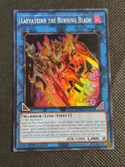 YuGiOh! Laevateinn the Burning Blade DOOD-EN053 Super Rare 1st Edition Near Mint - Image 1