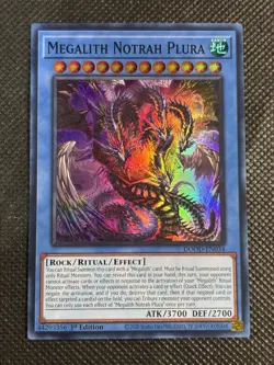 YuGiOh! - Megalith Notrah Plura DOOD-EN034 Super Rare 1st Edition Near Mint - Image 1