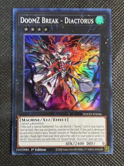 YuGiOh! - DoomZ Break - Diactorus DOOD-EN046 Super Rare 1st Edition Near Mint - Image 1