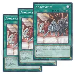 Yugioh - Apocavities x 3 - 1st Edition NM - Plus Free Holo Card - Image 1