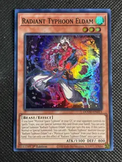 YuGiOh! - Radiant Typhoon Eldam DOOD-EN013 Super Rare 1st Edition Near Mint - Image 1