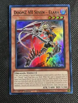 YuGiOh! - DoomZ VII Seven - Elara DOOD-EN010 Super Rare 1st Edition Near Mint - Image 1