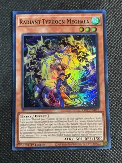 YuGiOh! - Radiant Typhoon Meghala DOOD-EN012 Super Rare 1st Edition Near Mint - Image 1