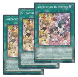 Yugioh - Solfachord Happiness x 3 - 1st Edition NM - Plus Free Holo Card - Image 1