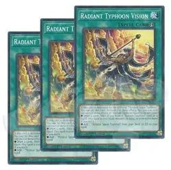 Yugioh - Radiant Typhoon Vision x 3 - 1st Edition NM - Plus Free Holo Card - Image 1