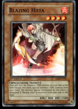 Blazing Hiita Enemy of Justice EOJ-EN028 MP YuGiOh TCG | Buy 10 Get 10 Free - Image 1