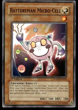 Batteryman Micro-Cell Light of Destruction LODT-EN032 MP YuGiOh TCG | Buy 10 Get - Image 1