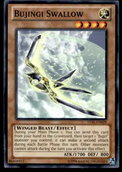 Bujingi Swallow Legacy of the Valiant LVAL-EN028 MP YuGiOh TCG | Buy 10 Get 10 F - Image 1