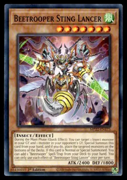 Beetrooper Sting Lancer 2022 Tin of the Pharaoh's Gods MP22-EN175 MP YuGiOh TCG - Image 1