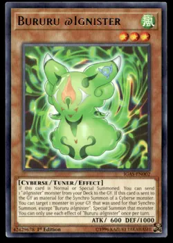 Bururu @Ignister Ignition Assault IGAS-EN002 MP YuGiOh TCG | Buy 10 Get 10 Free - Image 1