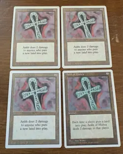 Vintage ANKH Of MISHRA Revised Edition NM- MTG Magic the Gathering Card X4 - Image 2