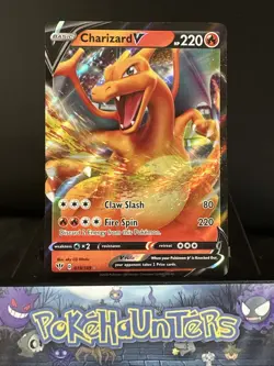 Pokemon Card Charizard V 019/189 Darkness Ablaze Half Art Near Mint - Image 1