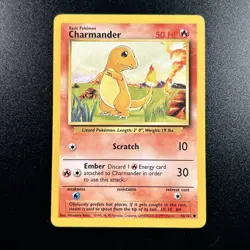 Charmander 046/102 Base Set Unlimited WOTC Vintage Pokemon Card Near Mint NM - Image 1