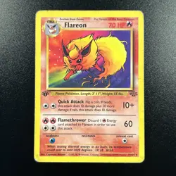 Flareon 19/64 1st Edition Jungle Regular WOTC Vintage Pokemon Card Played MP - Image 1