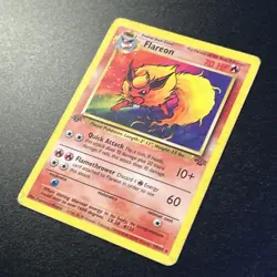 Flareon 19/64 1st Edition Jungle Regular WOTC Vintage Pokemon Card Played MP - Image 5