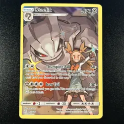 Steelix 247/236 Secret SM Cosmic Eclipse Holo Full Art Pokemon Card Near Mint NM - Image 1