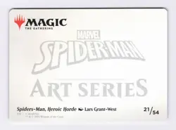 Spiders-Man, Heroic Horde Art Card, Art Series #21 MTG Marvel's Spider-Man AASPM - Image 2