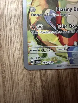 Pokemon TCG Hisuian Growlithe Twilight Masquerade Full Art Holo Card 181/167 - Image 5
