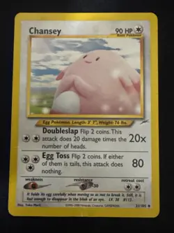 Pokemon TCG Vintage Chansey 31/105 Neo Destiny Regular Uncommon Card - Image 1