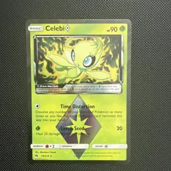 Celebi Prism Star 19/214 LP Lost Thunder Rare Holo Foil Pokemon TCG Set Card - Image 1