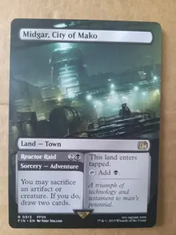 Midgar, City of Mako Borderless Art: Rare 0313: Final Fantasy MTG MINT!! - Image 1