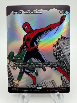 MTG Marvel's Spider-Man HEROIC INTERVENTION Foil Borderless Mythic #0034 - Image 1