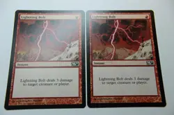 MTG Lightning Bolt x2- -Magic 2011-Lightly Played - Image 1