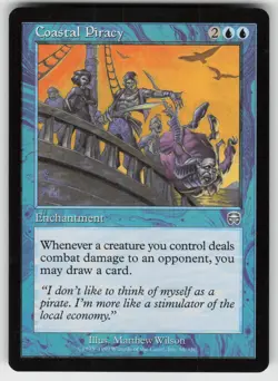 MTG Mercadian Masques #68 Coastal Piracy Lightly played tcg - Image 1