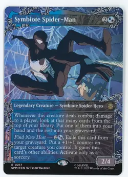 Symbiote Spider-Man FOIL (Borderless)MTG Marvel's Spider-Man Magic The Gathering - Image 1