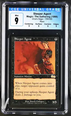 SLEEPER AGENT Urza's Saga Rare CGC 9 Q MTG [Nostalgium] - Image 1