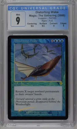 DISTORTING WAKE Invasion Foil Rare CGC 9 Q++ MTG [Nostalgium] - Image 1
