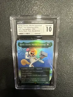 CGC 10 Sandy Cheeks Foil Magic the Gathering x Spongebob Squarepants Secret Lair - Image 1