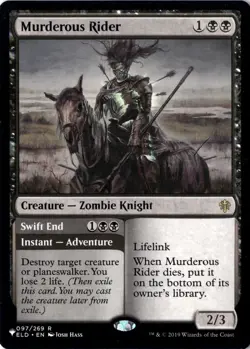 Murderous Rider NM/M* Throne Of Eldraine (The List) ENGLISH 097/269 -UnltdCards - Image 1