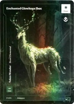 Wonders of the First 2025 - FORMLESS FOIL PROMO TOKEN - ENCHANTED GLOWHORN P-23 - Image 1