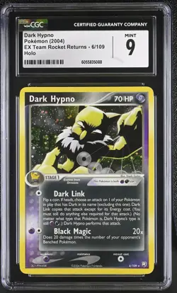 CGC 9 MINT Dark Hypno 2004 EX Team Rocket Returns 6/109 Holo Pokemon Card - Image 1