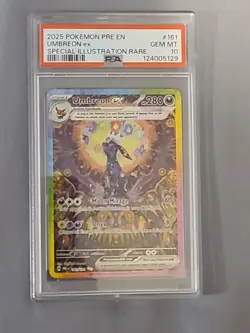 PSA 10 2025 POKEMON PRE EN PRISMATIC EVOLUTIONS 161 UMBREON EX SIR - Image 1