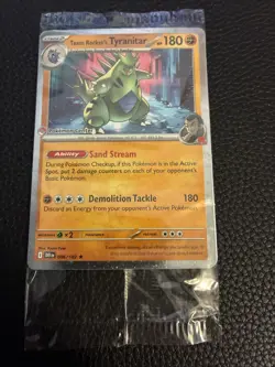 Pokemon Center Stamp Promo Team Rocket’s Tyranitar Destined Rivals Slight Crease - Image 2