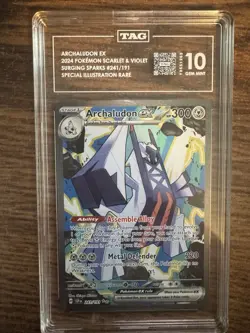 Pokemon TCG Surging Sparks Archaludon EX 241/191 TAG 10 GEM MINT - Image 1