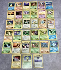 Pokemon Card lot of 33 Gym Heroes and Challenge 1999-2000 WOTC Pikachu Gastly HP - Image 1