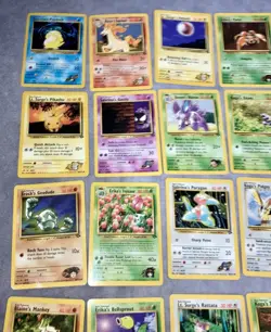 Pokemon Card lot of 33 Gym Heroes and Challenge 1999-2000 WOTC Pikachu Gastly HP - Image 2