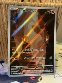 Pokemon TCG Charmander 168/165 Illustration Rare Card Near Mint Condition - Image 1