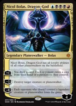 Nicol Bolas, Dragon-God -Foil Near Mint MTG War of the Spark - Image 1
