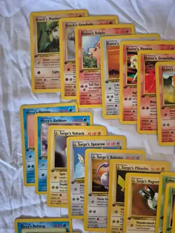 Pokemon TCG Gym Heroes 1st Edition Lot Of 76 Unique Different First Ed Cards NM - Image 2