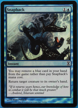 Snapback FOIL Time Spiral PLD Blue Common MAGIC MTG CARD (ID# 501278) ABUGames - Image 1