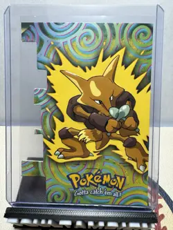 2000 Topps Pokemon TV Animation Series 2 #65 Alakazam Die Cut Card EV9 of 12 - Image 1